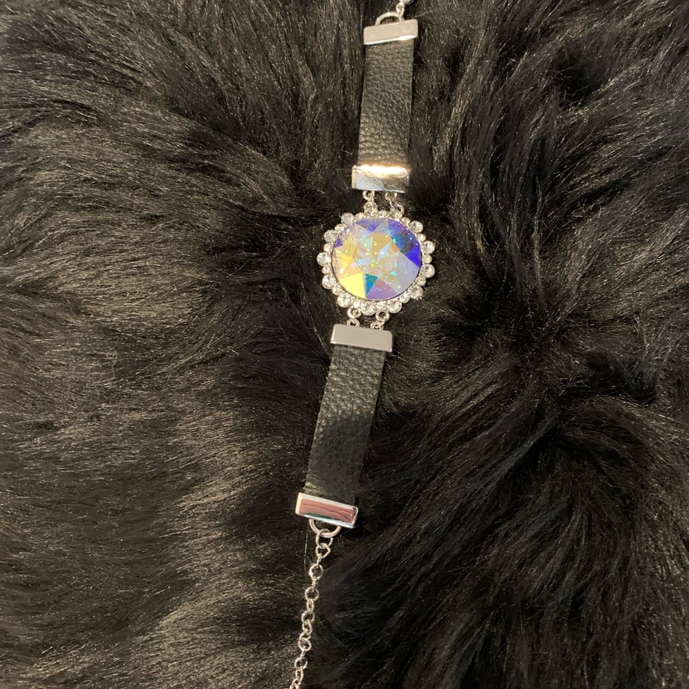 Borun America Jewelry sun shaped black adjustable bracelet